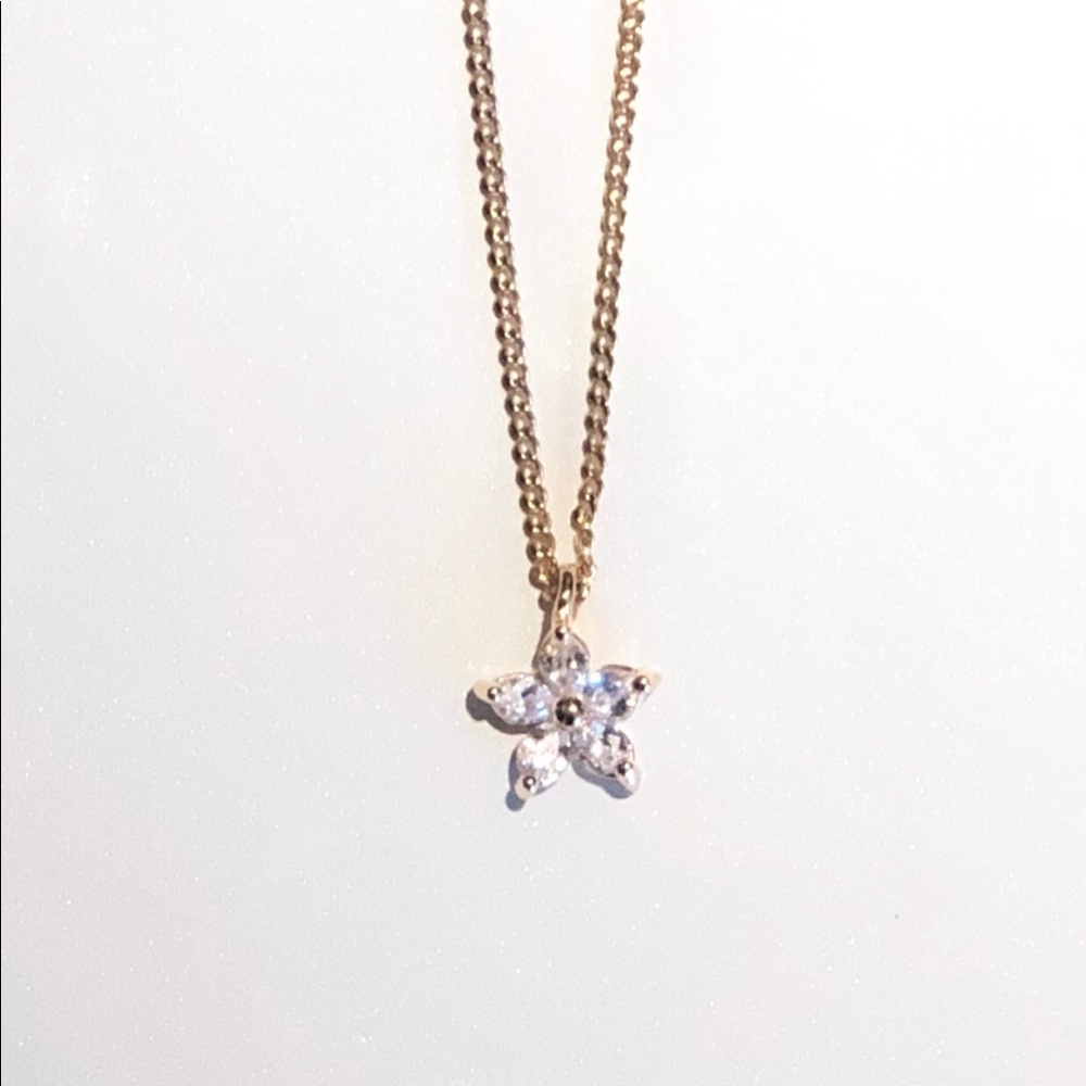14k Gold Plated Flower Necklace - SALE!